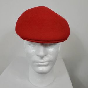 Stetson Cufley Cap 100% Wool Water Repellent Red Driving Hat Cap Men's Medium